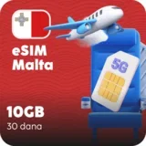 Malta eSIM kartica - 10GB prepaid mobilnih podataka za 30 dana