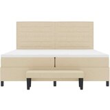  Krevet s madracem Set od 2 Bež Tkanina 200 x 200 cm Krevet | shoptok.hr
