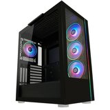 LC-Power Case Gaming 808B Midi-ATX, black, HD Audio, 4x 120mm ARGB fan, 1x USB-C | Eponuda.ba