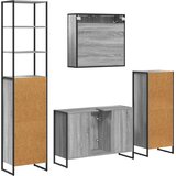  Set namještaja za kupaonicu Zidne Siva Sonoma Konstruirano drvo | shoptok.hr