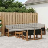  Set vanjskih sofa 9 kom. Prirodna i svjetlosiva | shoptok.hr