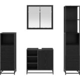  Set namještaja za kupaonicu 4 kom. Crni hrast 65 x 33 x 60 cm | shoptok.hr