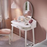 Modera stočić sa ogledalom beli | Eponuda.com