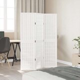 vidaXL Paravan 3-delni bel trden les pavlovnije | Shoptok.si