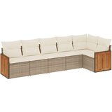  6-dijelni set vrtnih sofa s jastucima bež od poliratana | shoptok.hr