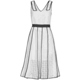KL EMBROIDERED LACE DRESS Bijela