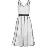 Karl Lagerfeld Kratke obleke KL EMBROIDERED LACE DRESS Bela Cene