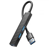 HUB014A Plastic HUB 4in1 (Micro to USB3.0+USB2.0*2+TF) Crni