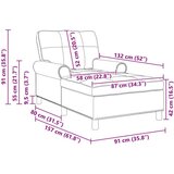  Ležaljka s jastukom Tamno siva 91 x 157 x 91 cm tkanina | shoptok.hr