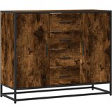 vidaXL Komoda dimljeni hrast 92x35x76 cm konstruirano drvo | shoptok.hr