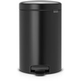 Brabantia kanta za smeće s pedalom newicon 12 l s plastičnim unutarnjim dijelom - matt black | shoptok.hr