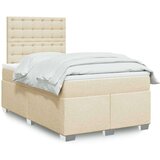 vidaXL Krevet s oprugama i madracem krem 120 x 200 cm od tkanine | shoptok.hr