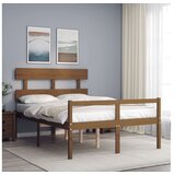  Posteljni okvir z vzglavjem meo rjav 4FT6 trles | Shoptok.si