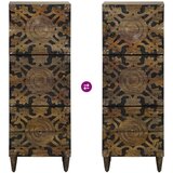  Visoka omara z vrati Rjava 40 x 33,5 x 110 cm Masiven les manga, (5000246526) | Shoptok.si