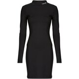 Calvin Klein Jeans Dolge obleke LOGO ELASTIC MILANODRESS Črna cene