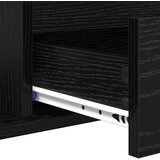 vidaXL Klubska miza Črni hrast 90 x 49 x 45 cm Konstruiran les | Shoptok.si