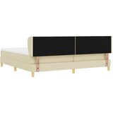  Krevet s opruga kutije s uzglavljem Krema 200 x 200 cm tkanina | shoptok.hr