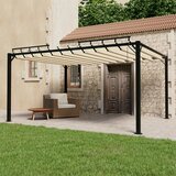 In paviljon z rešetkasto streho 3x4 m krem blago in aluminij Cene
