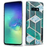 Cadorabo Case, združljiv s Samsungom v temno zelenem belem zlatim marmorju št. 6 - Zaščitni pokrov iz silikona TPU z vzorcem mozaika, (20556595) Cene