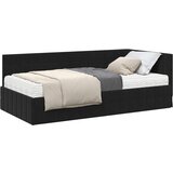 vidaXL Kotni okvir postelje z matrico z vzglavjem 2 pcs Črna Žamet, (5000162827) | Shoptok.si