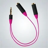 kabl audio 3.5mm M/2xŽ roze usic R2MSPLPINK, 0.16m