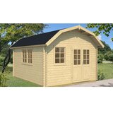 Male kuće Drvena vrtna kuća KANSAS 370 × 445 cm – bez završnog krovnog pokrova | shoptok.hr