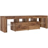 TV ormarić LED boja drva 140 x 36,5 x 40 cm konstruirano drvo | shoptok.hr