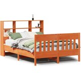 Maison Chic Posteljni okvir - Dvoposteljna postelja - Zakonska postelja brez vzmetnice vošč. rjav 150x200 cm borovina-J13143, (21770805) | Shoptok.si
