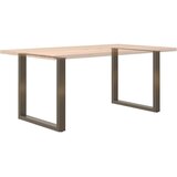  Noge za blagovaonski stol U-oblik 2 kom Prirodni čelik 90 x (72-73) cm Čelik | shoptok.hr