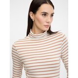 Orsay Beige Women's Striped Long Sleeve T-Shirt - Women's | Shoptok.si