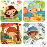 Janod otroška sestavljanka four seasons 6,9,12 in 16 kosov | shoptok.hr