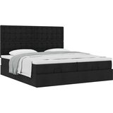 vidaXL Okvir kreveta s madracima crni 160x200cm od tkanine | shoptok.hr