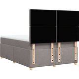 vidaXL Box spring postelja z vzmetnico taupe 160x200 cm blago | Shoptok.si