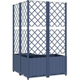  Vrtna sadilica s rešetkom plava siva 80 x 80 x 136 cm PP | shoptok.hr