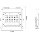  LED reflektor sa stativom LED/50W/230V 5000K IP65 narandžaste boje | Eponuda.com