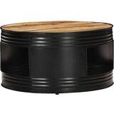  Stolić za kavu crni 68x68x36 cm od grubog masivnog drva manga | shoptok.hr