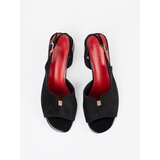 GOODIN Suede heeled sandals black | Shoptok.si
