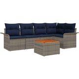  Vrtna sedežna garnitura z blazino 6 pcs Siva poli ratan, (5000146506) | Shoptok.si