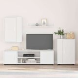 vidaXL 4-delni komplet TV omar Bela Konstruiran les | Shoptok.si