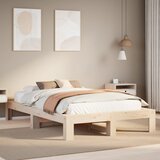 vidaXL Okvir kreveta bez madraca 135 x 190 cm od masivne borovine Cijene