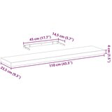  Plutajuća polica 110x23,5x4 cm od konstruiranog drva | shoptok.hr