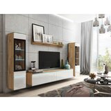 P & B Dnevni Regal Vera, Bela, Barva Hrasta, 4-Delno, Led | Shoptok.si