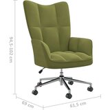 Stol za sproščanje svetlo zelen žamet, (20935347) | Shoptok.si