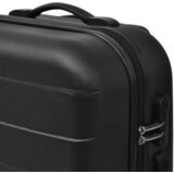  Trodijelni set čvrstih kovčega s kotačima crni 45,5/55/66 cm | shoptok.hr