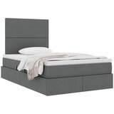 Krevet s madracem i skladištem Tamno siva 120 x 190 cm tkanina | shoptok.hr