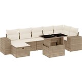Maison Chic Seti vrtnega pohištva - Vrtna garnitura - Vrtni pohištvo set 8-delna z blazinami bež poli ratan, (21800939) | Shoptok.si