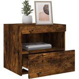  Noćni ormarići s LED svjetlima 2kom dimljeni hrast 50x40x45 cm | shoptok.hr