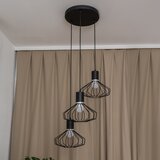  Visilica na sajli SOLANO 3xE27/15W/230V crna/sjajni hrom | Eponuda.com