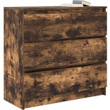  Komoda boja dimljenog hrasta 80x35x76 cm konstruirano drvo | shoptok.hr
