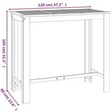  Vrtni barski stol 120 x 60 x 105 cm od masivnog bagremovog drva | Eponuda.com